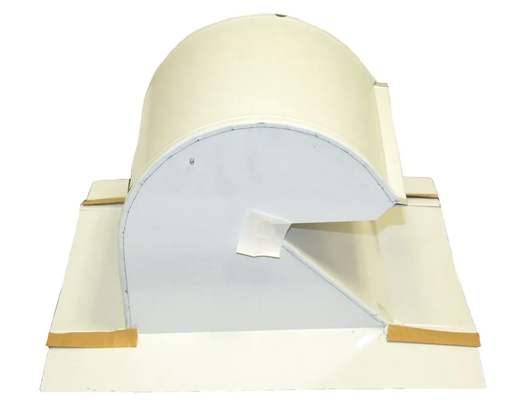 Semco Galvanized Gooseneck Vent with Damper – 4 in. and 10 in., 26 ga, Black/Brown/White, photo 3 of 4