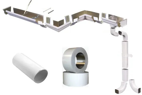 Aluminum Downspout 2 × 3 in White