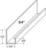 SSP Vinyl Flex J-Channel White 1-1/4 in × 12 ft 6"