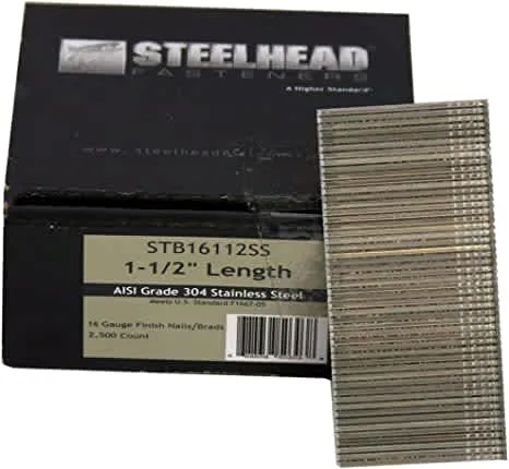 Straight Brad Nails 304 Stainless Steel 2" 16 GA 2.5M/Box