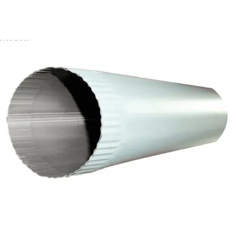Rainstamp Aluminum Round Downspout, 4 in × 10 ft, Copper Metallic