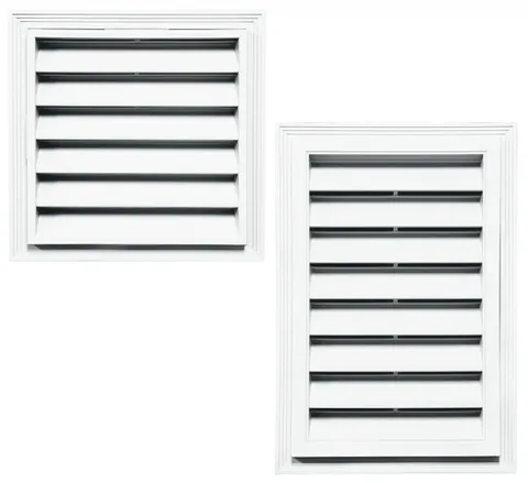 Vinyl Square Gable Vent 117 Bright White