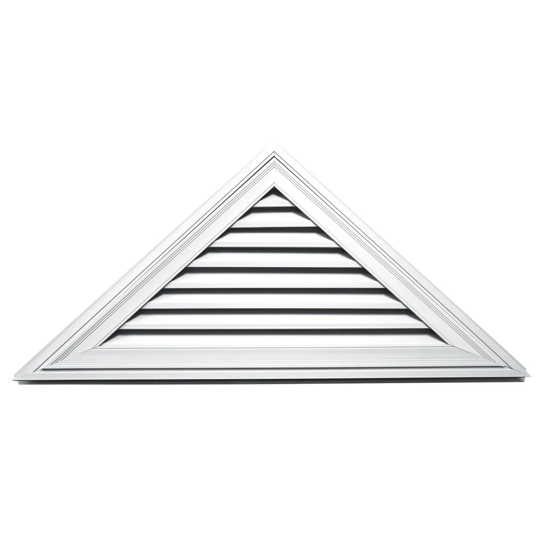 TopShield Vinyl Triangle Gable Vent 17 in. x 34 in. White Woodgrain, photo 2 of 3