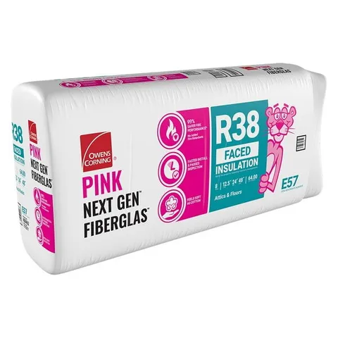 R-38 Kraft Faced Fiberglass Insulation Batts (All Sizes)