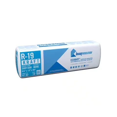 EcoBatt R-19 Kraft-Faced Fiberglass Insulation Batts