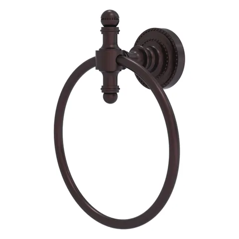 Retro Dot Polished Brass Wall Mount Towel Ring