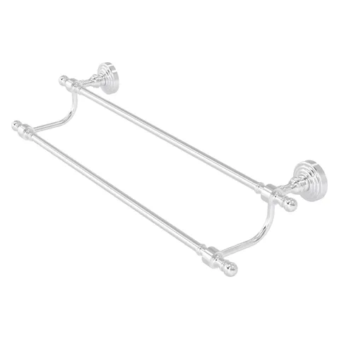 Retro Wave 36-in Double Matte White Wall Mount Double Towel Bar