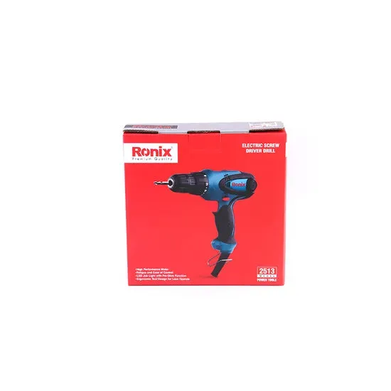 Ronix 2513 Electric Screwdriver Set in Carrying Case Dual Position Handle Wide Range of Drilling 1800rpm Electric Screwdriver, photo 2 of 6