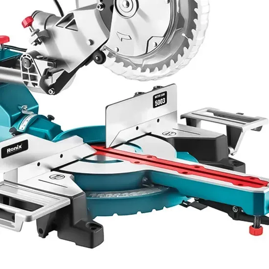 Ronix 5003 Mitre Saw 1800W 255mm for Woodworking Tool and Aluminium Cutting Dual Bevel with Sliding Rail Miter Saw, photo 2 of 6