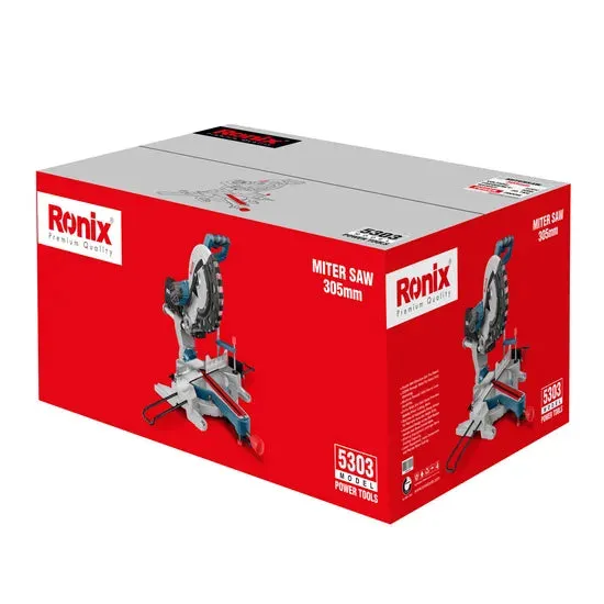 Ronix 5303 Miter Mitre Saw 2000W 305mm Dual Bevel with Sliding Rail Industrial Miter Saw Laser Sliding Mitre Saw, photo 4 of 6