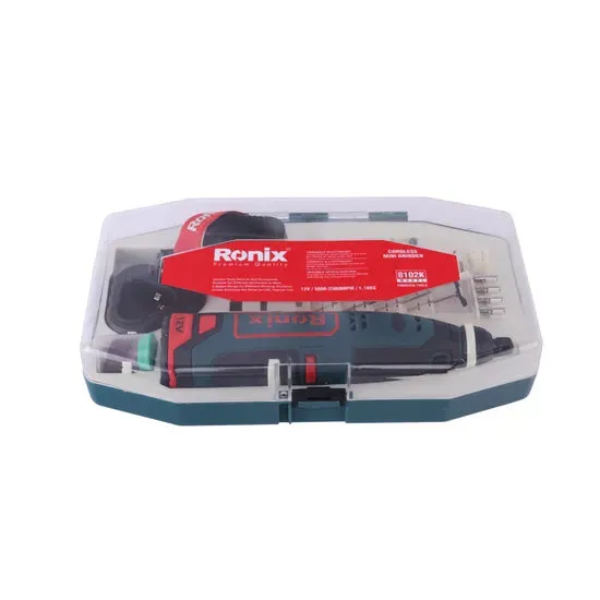 Ronix 8102K 12V Cordless Rotary Tool 25000 Rpm Mini Power Rotary Tool with Accessories Cordless Rotary Kit, photo 2 of 6