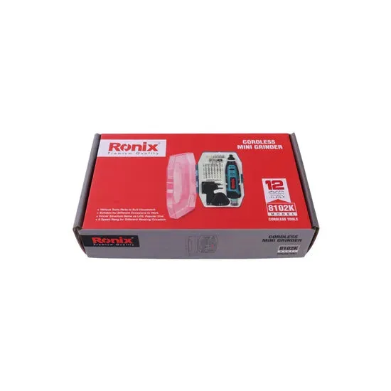 Ronix 8102K Mini Power Rotary Tool with Accessories Rechargeable Rotary Tool Metal Drilling Cutting Cordless Rotary Kit, photo 6 of 6