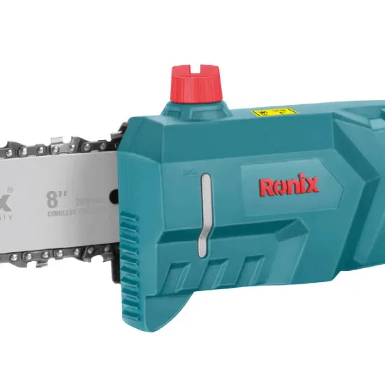 RONIX Ronix 8602 8" Chain Saw Lithium Chainsaw Battery Operated Cordless Electric Pole Saw Tree Trimmer Portable Steel High Branch Saw Telescopic Saw Pruning, photo 4 of 6