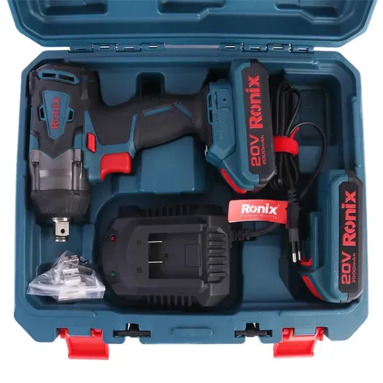 Ronix 8907/8907K Model Electric Mini Impact Wrench Kit 20V Lithium Cordless Brushless Power Tools 350n. M Impact Wrench, photo 3 of 6