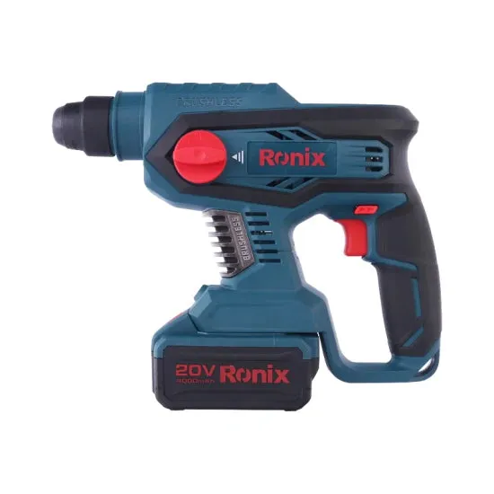 Ronix Cordless Tools 8910K Brushless Rotary Hammer Kit SDS Plus Portable Power Tool with 2 Battery, photo 2 of 6