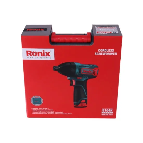 RONIX Ronix Model 8104K 12V Lithium Battery Cordless Mini Portable Drill Bit Set Power Screwdriver, photo 6 of 6