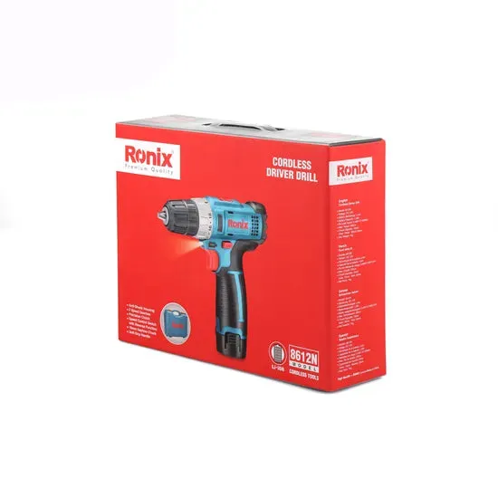 Ronix Model 8612 12V 1.5ah 2 Batteries Professional Mini Waterproof Cordless Drill and Electric Screwdriver, photo 6 of 6