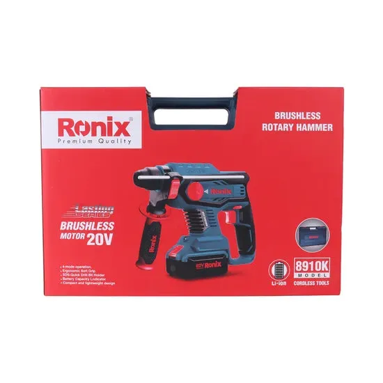 Ronix Model 8910K Brushless 20V Li-ion Battery Cordless Wireless Tools Rotary Hammer Drill, photo 6 of 6