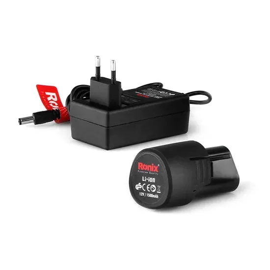 Ronix New Model 8012c 12V Professional High Quality Stepless Speed Industry Lithium Battery Cordless Hand Drill, photo 5 of 6