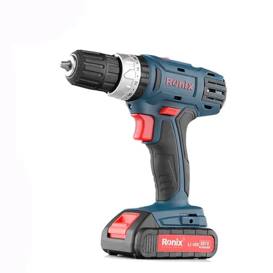 Ronix Power Tool Model 8018 18V Lithium Battery Portable Power Hammer Drill Cordless Screwdriver Drill, photo 2 of 6