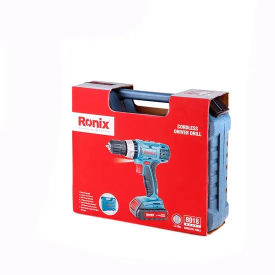Ronix Power Tool Model 8018 18V Lithium Battery Portable Power Hammer Drill Cordless Screwdriver Drill, photo 6 of 6