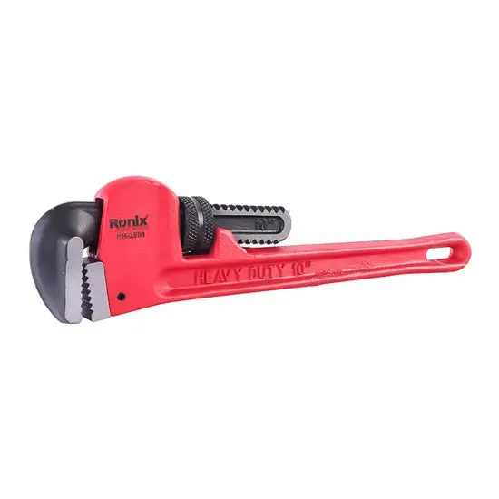 Ronix Rh-2551 Pipe Wrench 10" Heavy Duty Aluminum Steel Straight Telescopic Pipe Stainless Steel Adjustable Wrench, photo 4 of 6