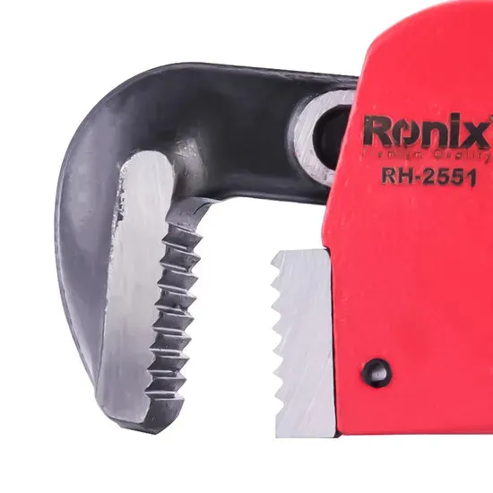 Ronix Rh-2551 Pipe Wrench 10" Heavy Duty Aluminum Steel Straight Telescopic Pipe Stainless Steel Adjustable Wrench, photo 2 of 6