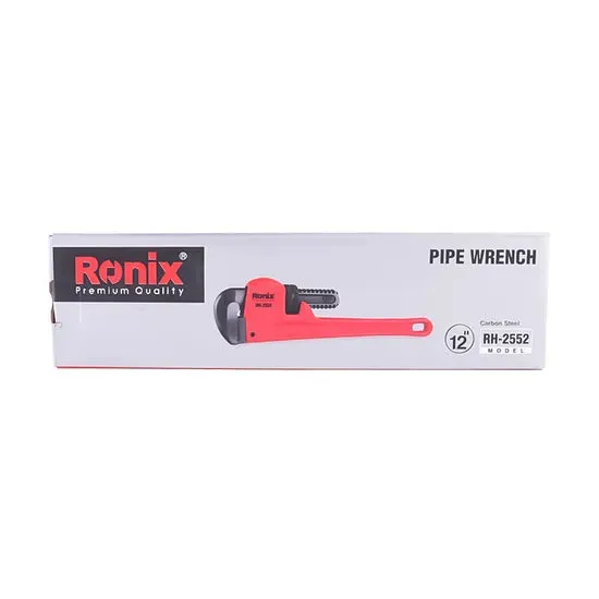 Ronix Rh-2552 Pipe Wrench 12" Heavy Duty Aluminum Steel Straight Telescopic Pipe Stainless Steel Adjustable Wrench, photo 6 of 6