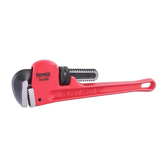 Ronix Rh-2552 Pipe Wrench 12" Heavy Duty Aluminum Steel Straight Telescopic Pipe Stainless Steel Adjustable Wrench, photo 5 of 6