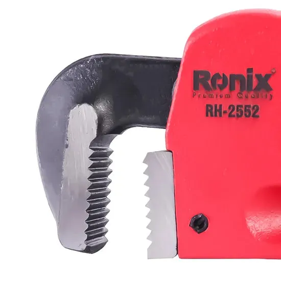 Ronix Rh-2552 Pipe Wrench 12" Heavy Duty Aluminum Steel Straight Telescopic Pipe Stainless Steel Adjustable Wrench, photo 2 of 6