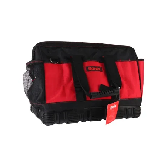 Ronix Rh-9141 Tool Bag with 14 Compartments 16 Inch Heavy Duty Waterproof Gate Mouth Large Compartment Electrician Tool Bag Waist Tool Belt Bag, photo 2 of 6