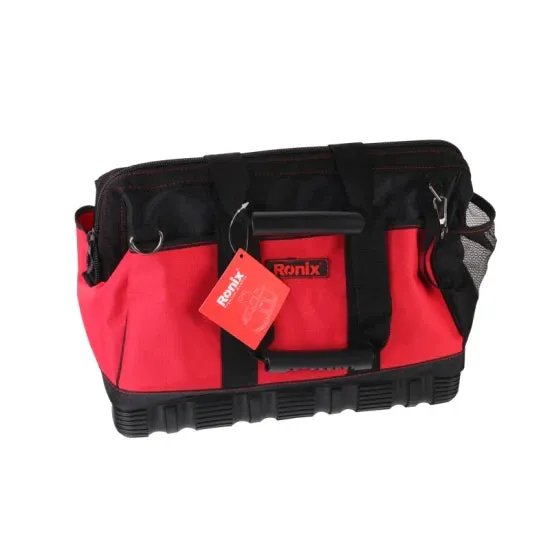 Ronix Rh-9141 Tool Bag with 14 Compartments 16 Inch Heavy Duty Waterproof Gate Mouth Large Compartment Electrician Tool Bag Waist Tool Belt Bag, photo 6 of 6