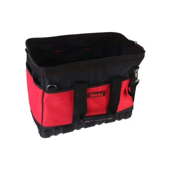Ronix Rh-9141 Tool Bag with 14 Compartments 16 Inch Heavy Duty Waterproof Gate Mouth Large Compartment Electrician Tool Bag Waist Tool Belt Bag, photo 3 of 6