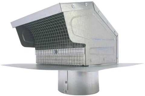 Galvanized T-Top Vent 4 in. Regular with Ends Mill Finish