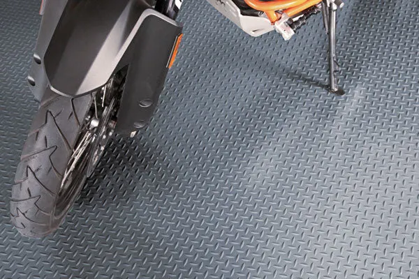 G-Floor Diamond Tread 7.5 ft x 17 ft Slate Grey Commercial-Grade Vinyl Garage Flooring Cover and Protector, photo 3 of 8