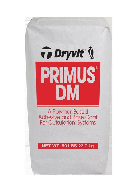 Primus DM Cementitious Adhesive and Base Coat, 50 lb Bag, Gray