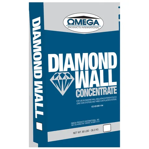Diamond Wall Concentrate, 80 lb Bag, Natural Gray
