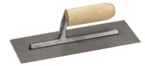QLT V-Notched Trowel 3/16 × 5/32 in with Wood Handle
