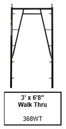 Snap On Walk-Thru Scaffold Frame 3 × 6 ft 8 in