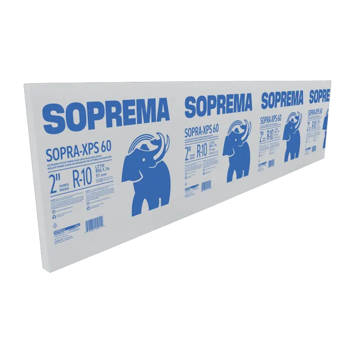 SOPREMA SOPRA-XPS 60 Extruded Polystyrene Insulation Board, 2 in. or 2 in. x 2 ft. x 8 ft., 60 psi, photo 2 of 2