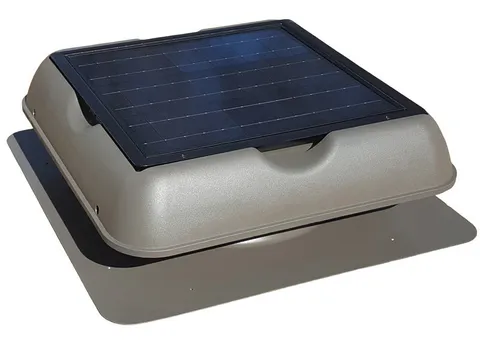 Solar Attic Fan with Thermostat Weatherwood 24 × 24 × 7 in 35W