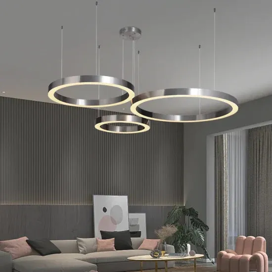 DLSS LIGHTING Simple Chandelier Lighting Design Gold Metal Home Decor LED Pendant Lamp light, photo 3 of 6