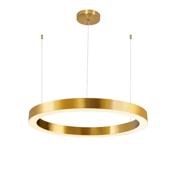 DLSS LIGHTING Simple Chandelier Lighting Design Gold Metal Home Decor LED Pendant Lamp light, photo 5 of 6