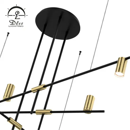 DLSS Lighting Simple Design Living Room Artistic Style Chandelier Lamp Pendant Lighting, in a room, photo 6 of 6