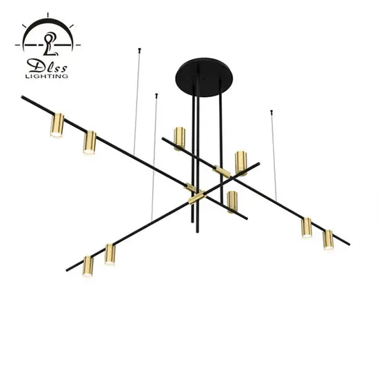 DLSS Lighting Simple Design Living Room Artistic Style Chandelier Lamp Pendant Lighting, in a room, photo 3 of 6