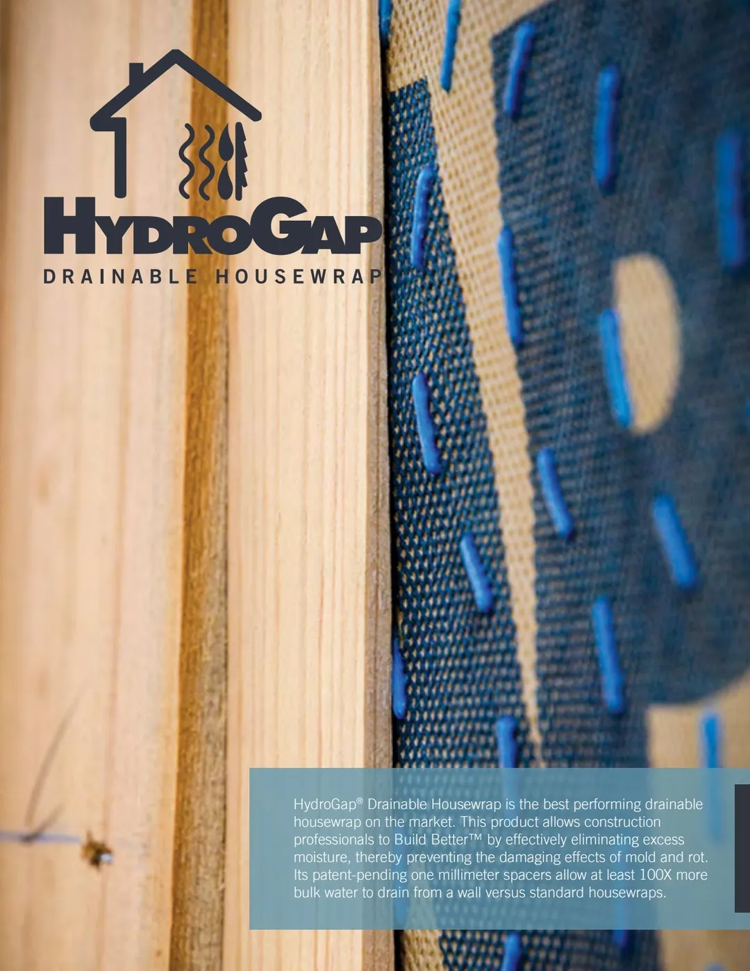 Benjamin Obdyke Hydrogap Drainable Housewrap, photo 2 of 2