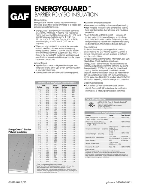 EnergyGuard Barrier Flat ISO