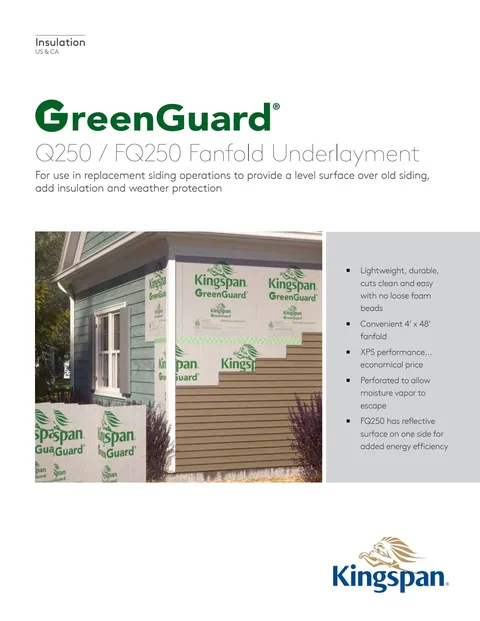 GreenGuard Q250 Fanfold Q Series Fanfold 0.2 in × 4 ft × 48 ft