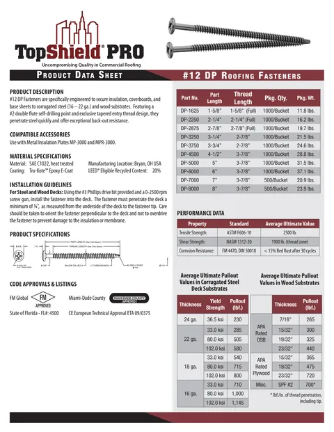 PRO DP Roofing Fasteners