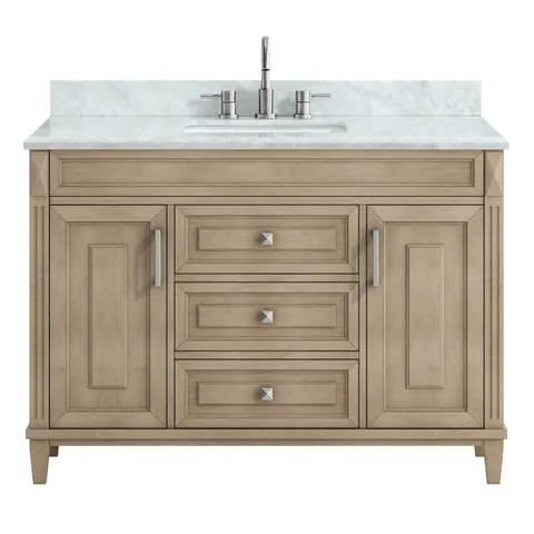 49-in Single-Sink Vanity with Marble Top